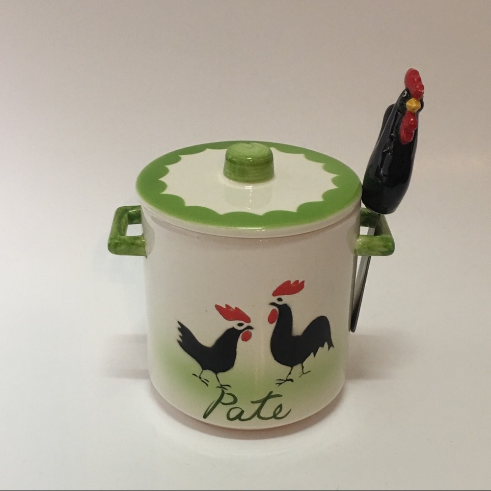 Vintage “Pate” Container with Spreader Knife